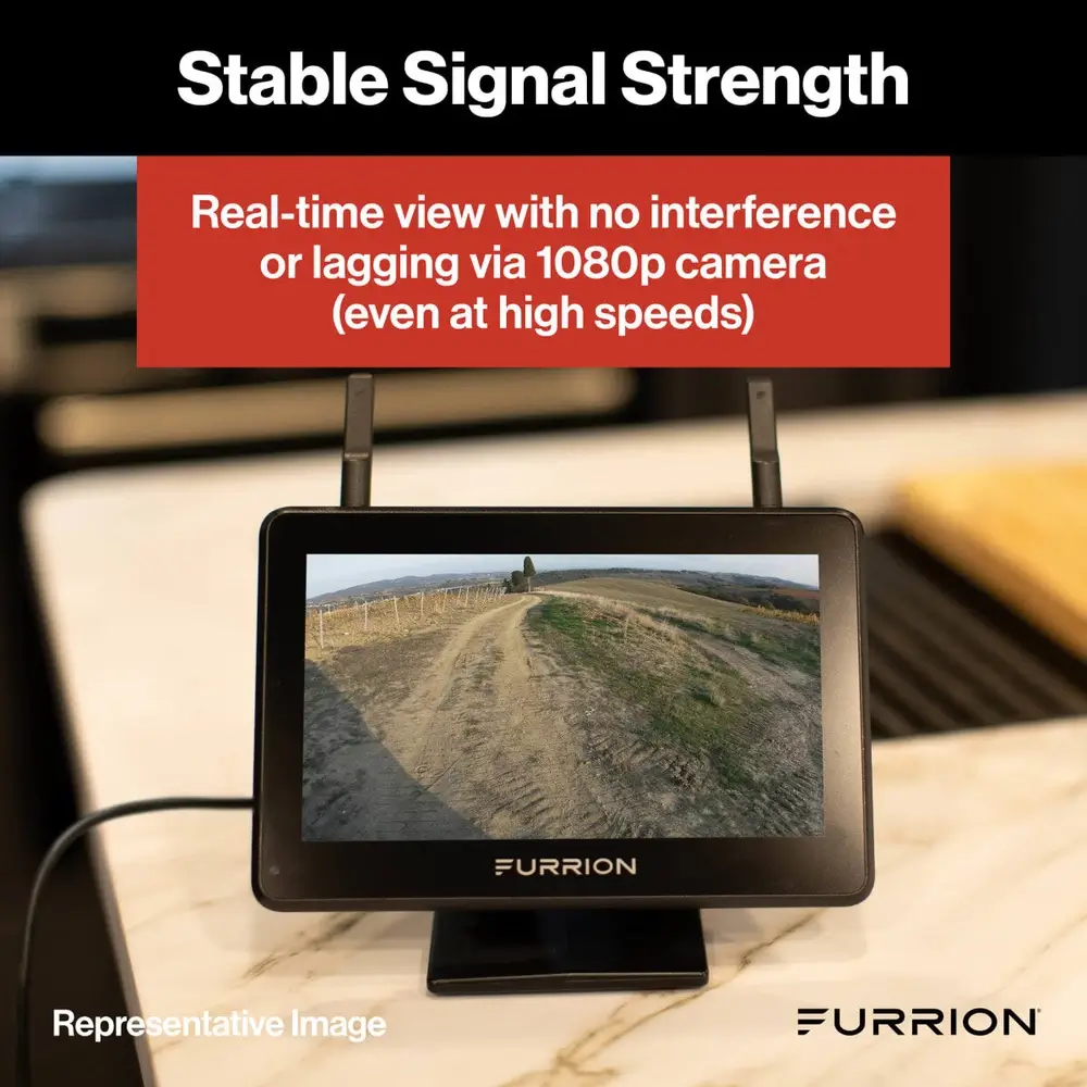 Furrion Vision S®+ RV Observation System - 7" Monitor, Side Cameras with LED Marker Lights, Sharkfin Camera #FOS7HTAEN 