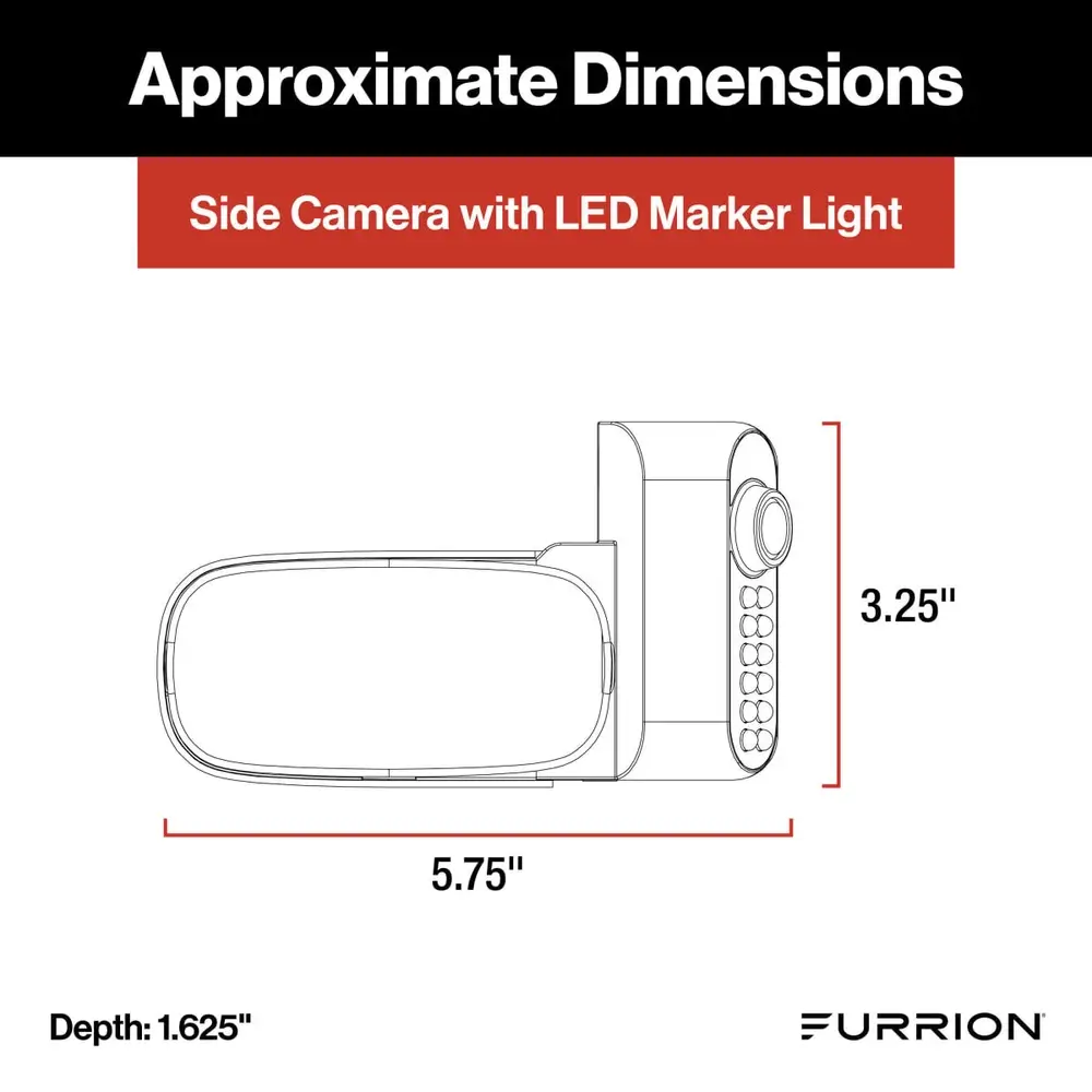 Furrion Vision S®+ RV Observation System - 7" Monitor, Side Cameras with LED Marker Lights, Sharkfin Camera #FOS7HTAEN 