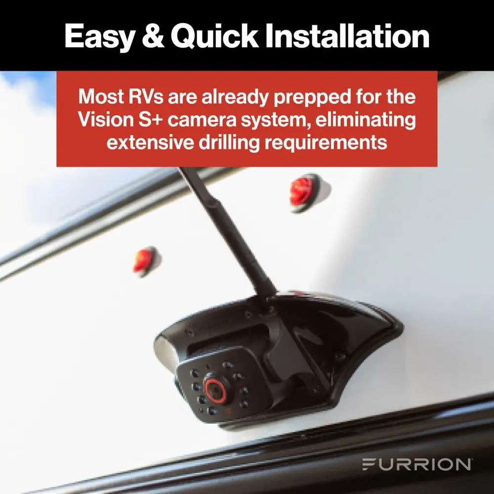 Furrion Vision S®+ RV Backup Camera System - 5" Monitor, Rear Sharkfin Camera #FOS5HTASF 