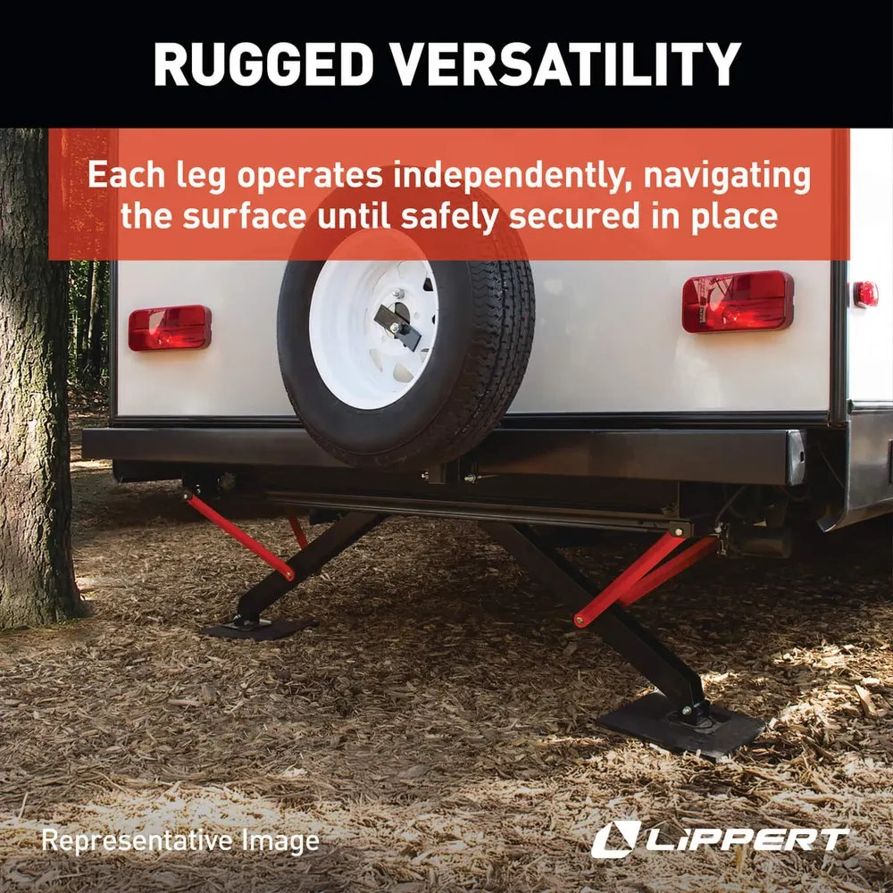 High-Speed RV Power Stabilizer Jack System with Black Switch Kit