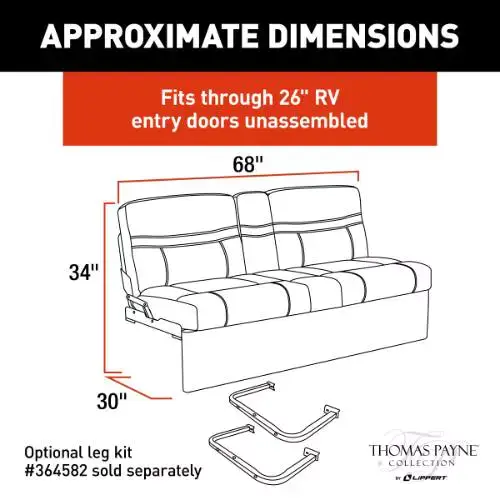 Thomas Payne 68'' Jackknife Sofa with Kickboard