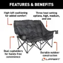 Big Bear Heated Folding Loveseat