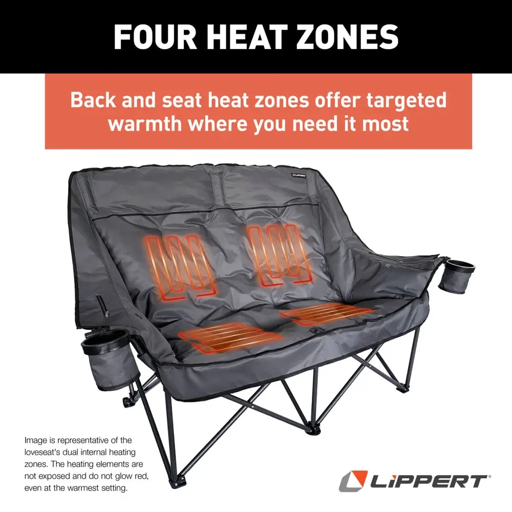 Big Bear Heated Folding Loveseat
