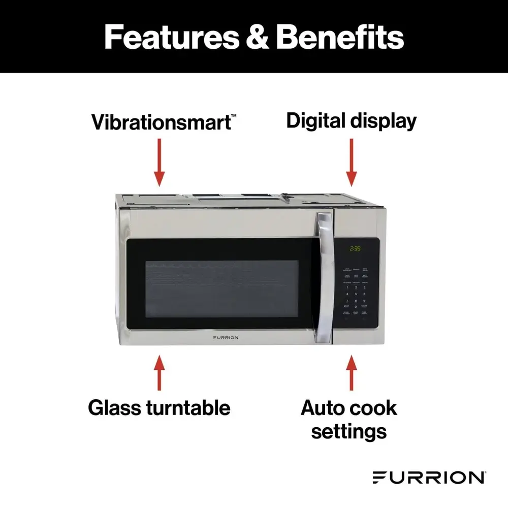 Furrion Over-The-Range Convection RV Microwave Oven - 1.5 cu. ft., Stainless Steel