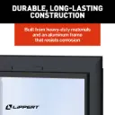 RV Window - 48"W x 36"H Horizontal Slider, Square Corner, Mirrored Glass