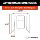 Bathtub Wall Surround - 24" x 36" x 62", White #WPF243662SPK