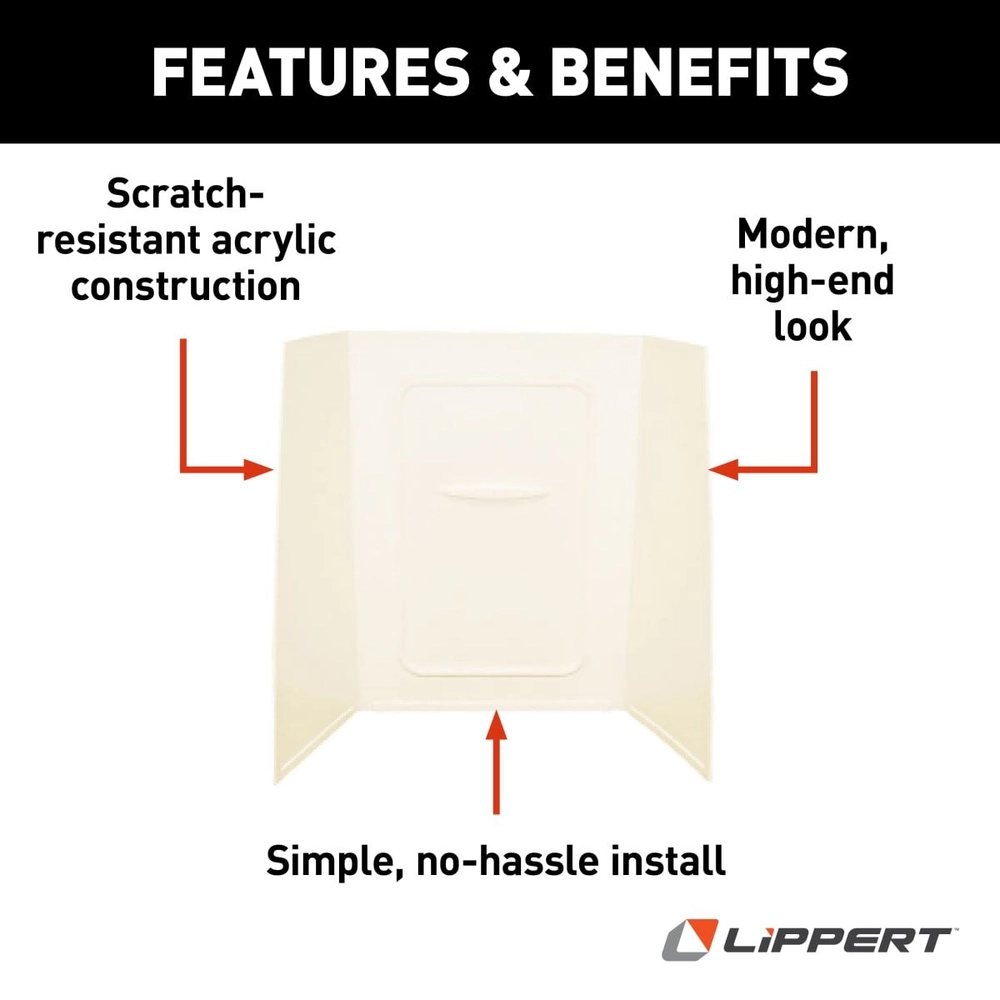 Bathtub Wall Surround - 24" x 40" x 56"