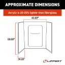 Lippert Bathtub Wall Surround - 24" x 40" x 59"