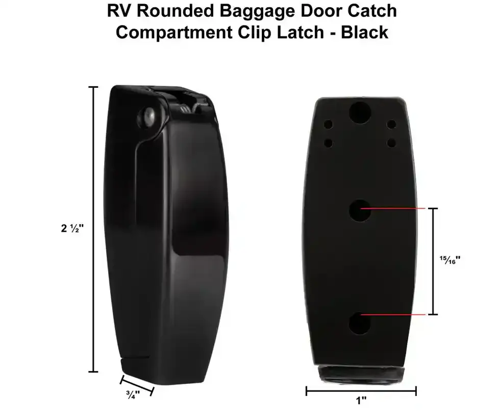 RV Compartment Door Catch Clip Latch Black 006.webp