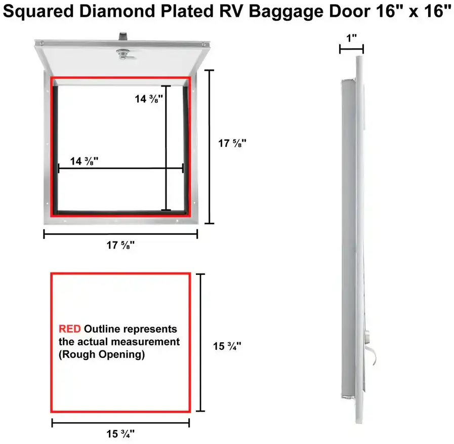 RV Baggage Door Square Diamond Plated 16 X 16 158909917 006.webp