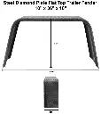 Trailer Fender 10x36x18 Steel Diamond Plate Flat Top  005.webp