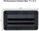 Heng's RV Vent Exterior Replacement | 3" x 5 ½" 