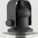 RV Ceiling Light | 12V LED Semi-Flush Matte Black Glass