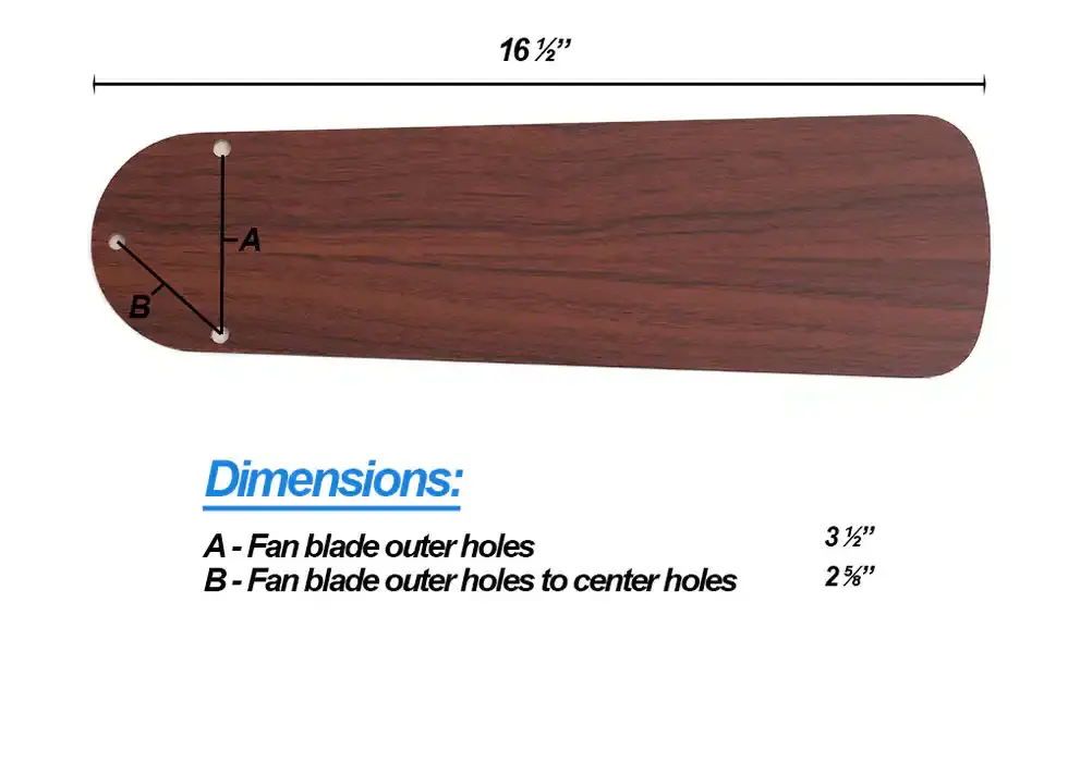 Replacement Fan Blades 16 ½ Oak Walnut Five Pack SKU 151708002 002.webp