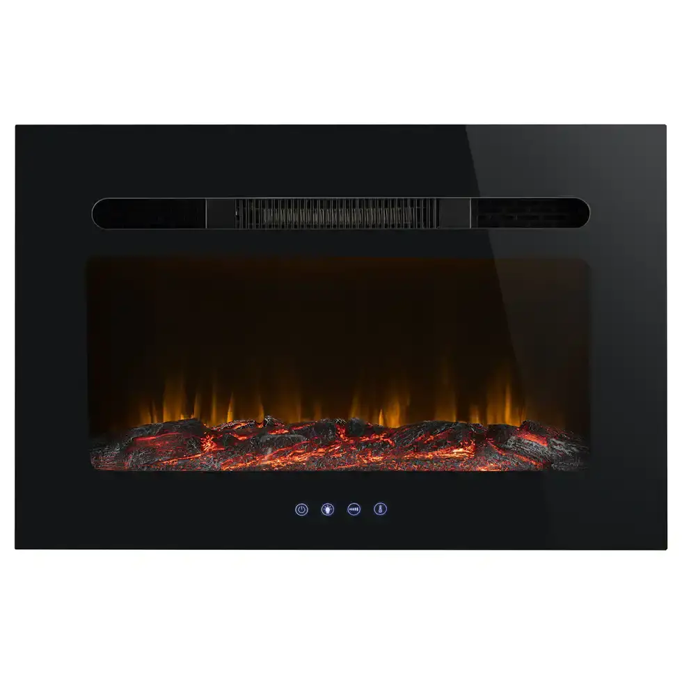 RV 30 Electric Fireplace with Wood Log Insert SKU LFP-30-L 007.webp