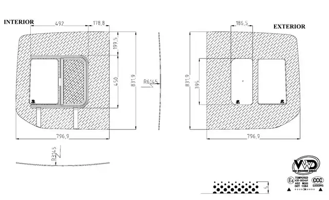 VWD SE-Series Sliding Van Window ( SR119-SE ) 