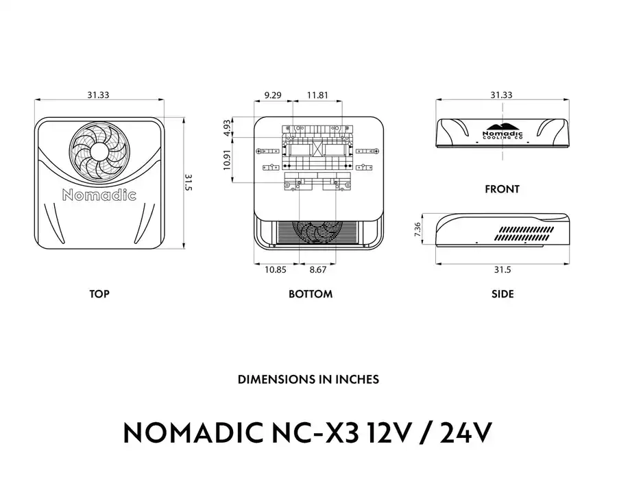 Nomadic Cooling X3 12V Air Conditioner 