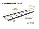 Sprinter Van Low Pro Roof Rack | 170" EXT 