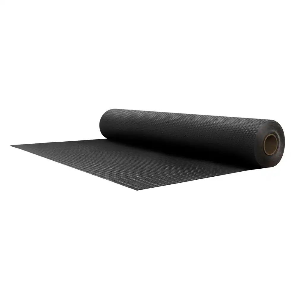 RV Flooring 8' 6" Wide | Diamond Pattern | Black 