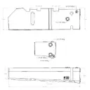 22 Gallon Drivers Side Undercarriage Fresh/Grey Water Tank for 2015-2026 Ford Transit 148" & 148" EXT