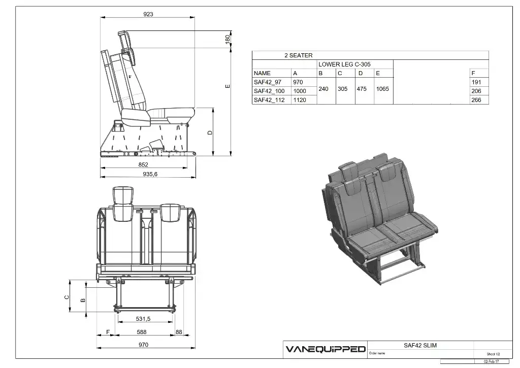 Double Seat Bed SafeTrack 2-Seater 01.webp