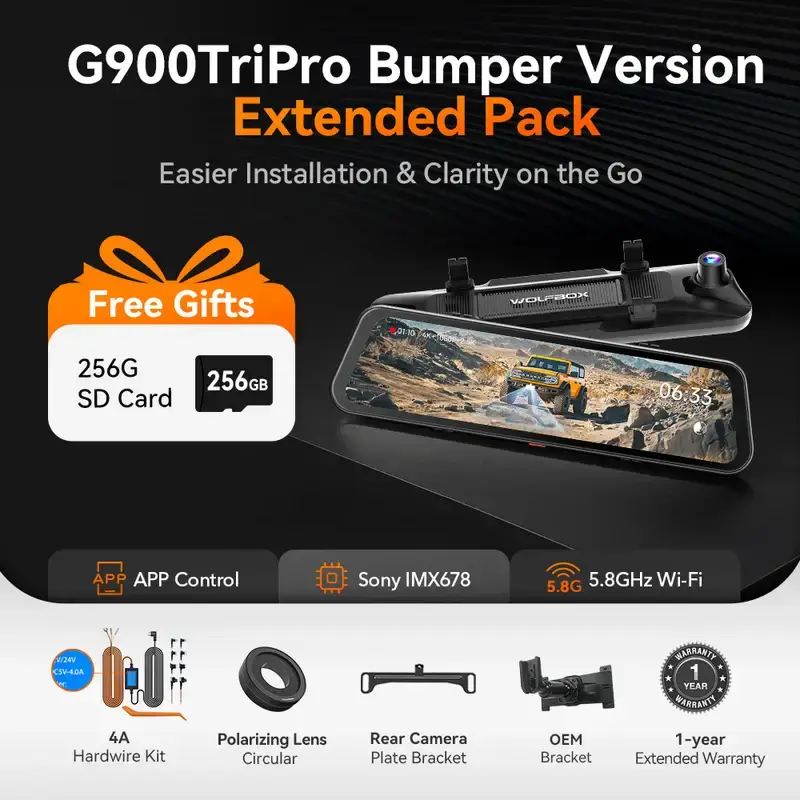 12IN 3-CHANNEL MIRROR BUMPER CAMERA - 10.webp