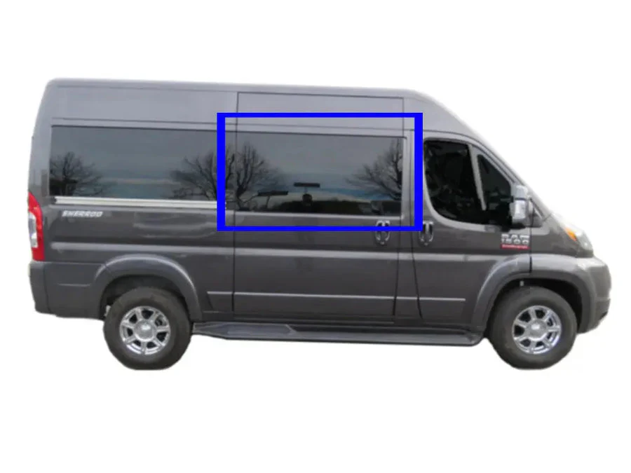 VWD Ram ProMaster Van Window 2014+ Passenger Side Sliding Door - DTRAM004-T010255