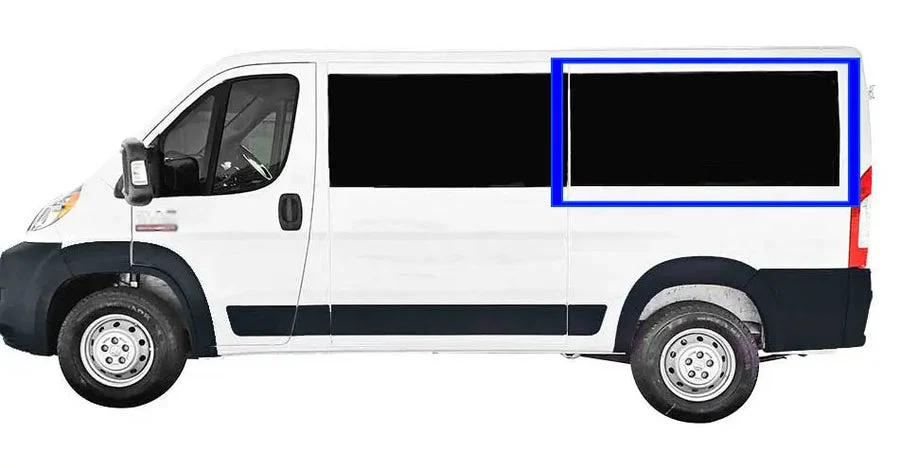 VWD Ram ProMaster Van Window 2014+ Driver Side Rear Quarter 136"WB - DTRAM009-T010269