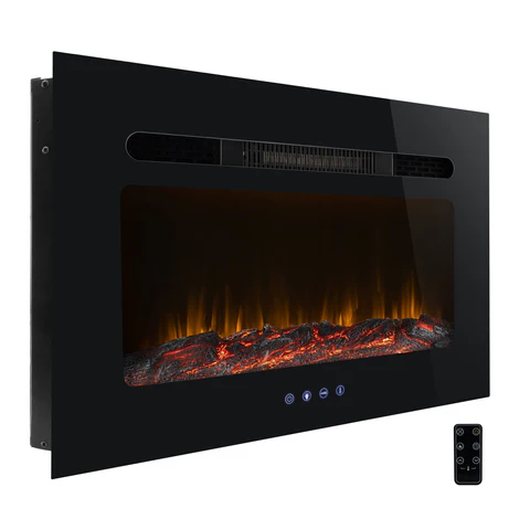 RV 30" Electric Fireplace with Wood Log Insert