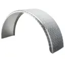 ToughGrade Aluminum Diamond Plate Round Top Trailer Fender 10" X 36" X 18"
