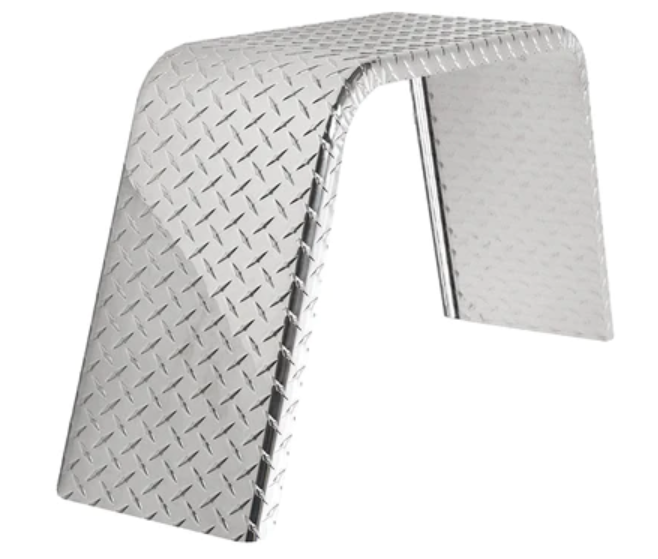 Aluminum Diamond Plate Flat Top Trailer Fender 9" X 36" X 18"