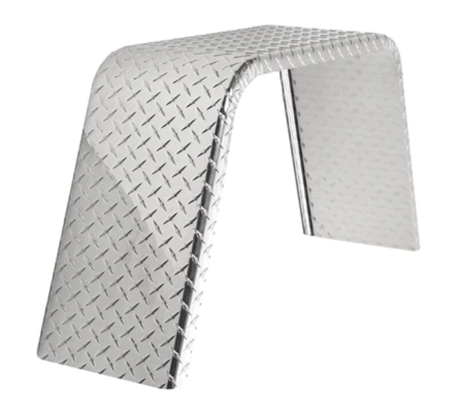 ToughGrade Aluminum Diamond Plate Flat Top Trailer Fender 10" X 36" X 18"