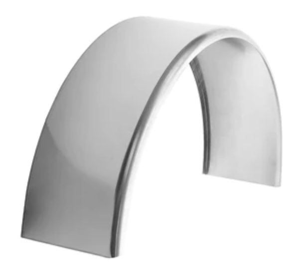 ToughGrade Aluminum Smooth Round Top Trailer Fender 9" X 34" X 17"