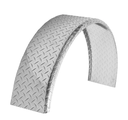 Toughgrade Aluminum Diamond Plate Round Top Trailer Fender 8" X 34" X 17"