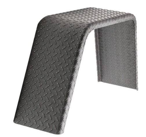 ToughGrade Steel Diamond Plate Flat Top Fender 10" X 36" X 18"