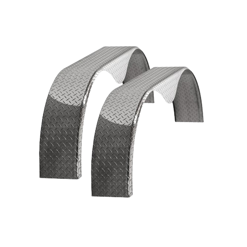 ToughGrade Aluminum Diamond Plate Tandem Teardrop Fender | 9x72x20 DBL | 2 pack