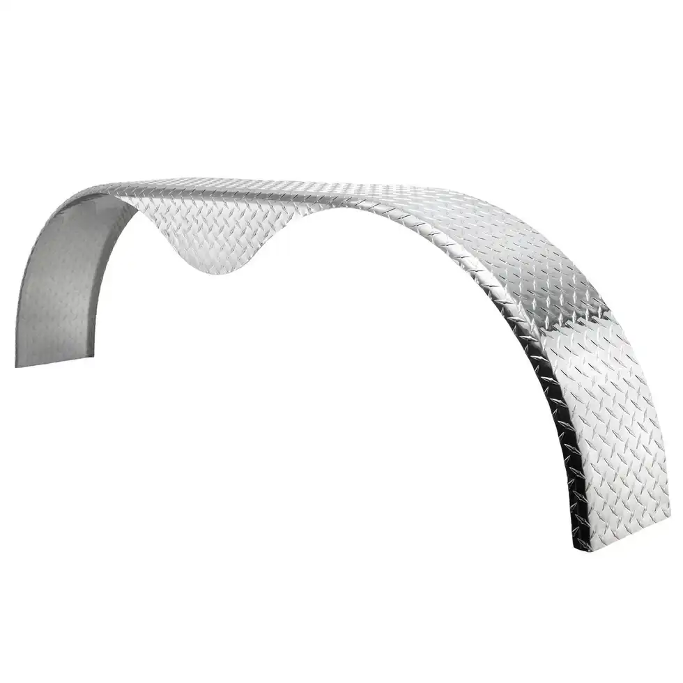 ToughGrade Aluminum Diamond Plate Tandem Teardrop Fender | 9x72x20 DBL | 2 pack