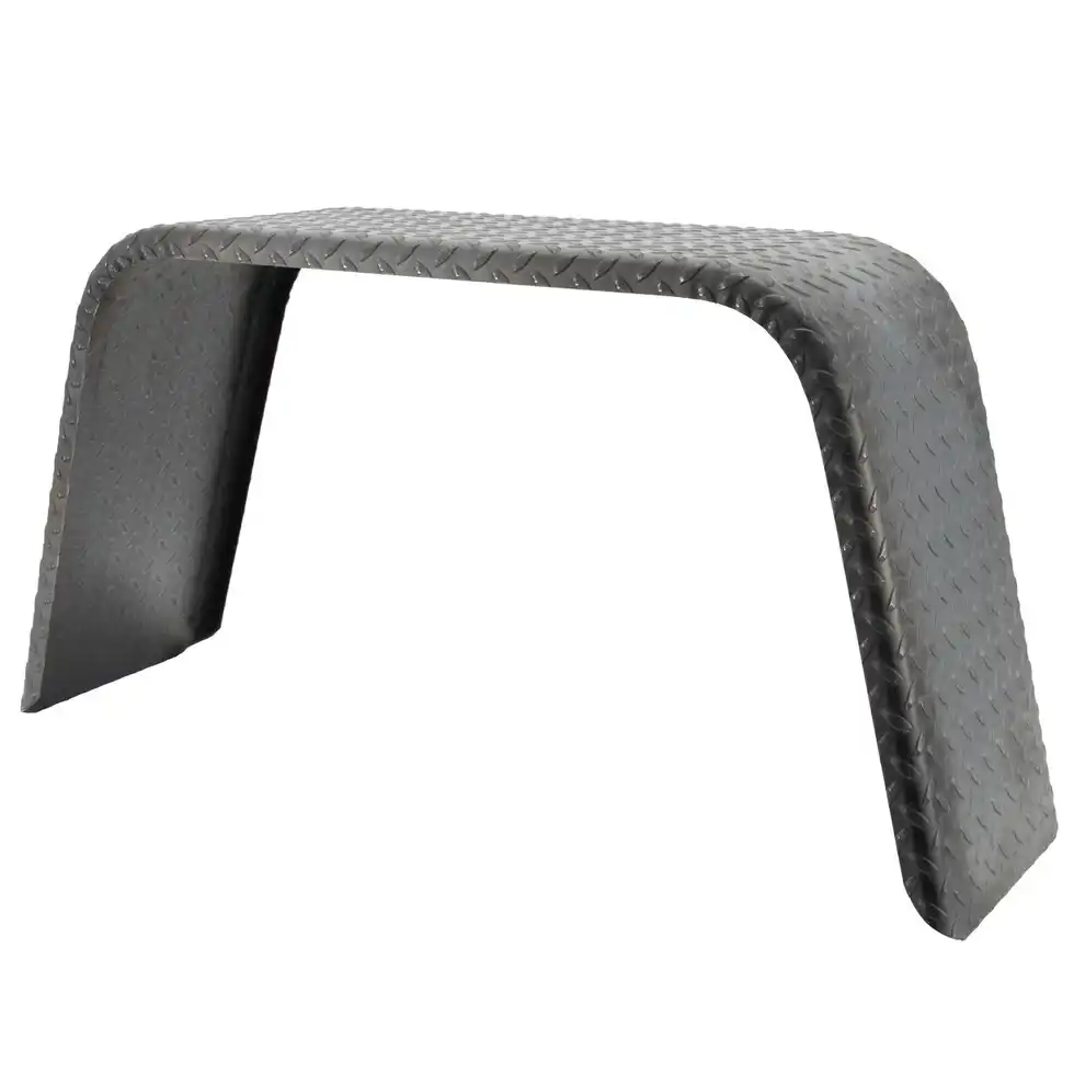Steel Diamond Plate Flat Top Trailer Fender 9" X 34" X 17"