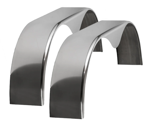 Aluminum Smooth Teardrop Tandem Trailer Fender 8" x 72" x 20"