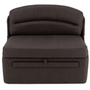 RV Chocolate Dinette Single Booth with Storage | Converts to Bed