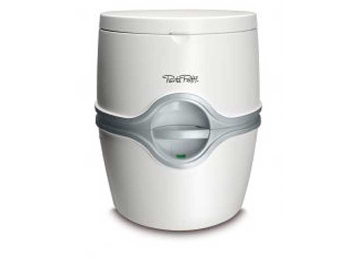 PORTA POTTI 565E WHITE/GRAY PLASTIC PORTABLE TOILET - 5.5 GALLONS