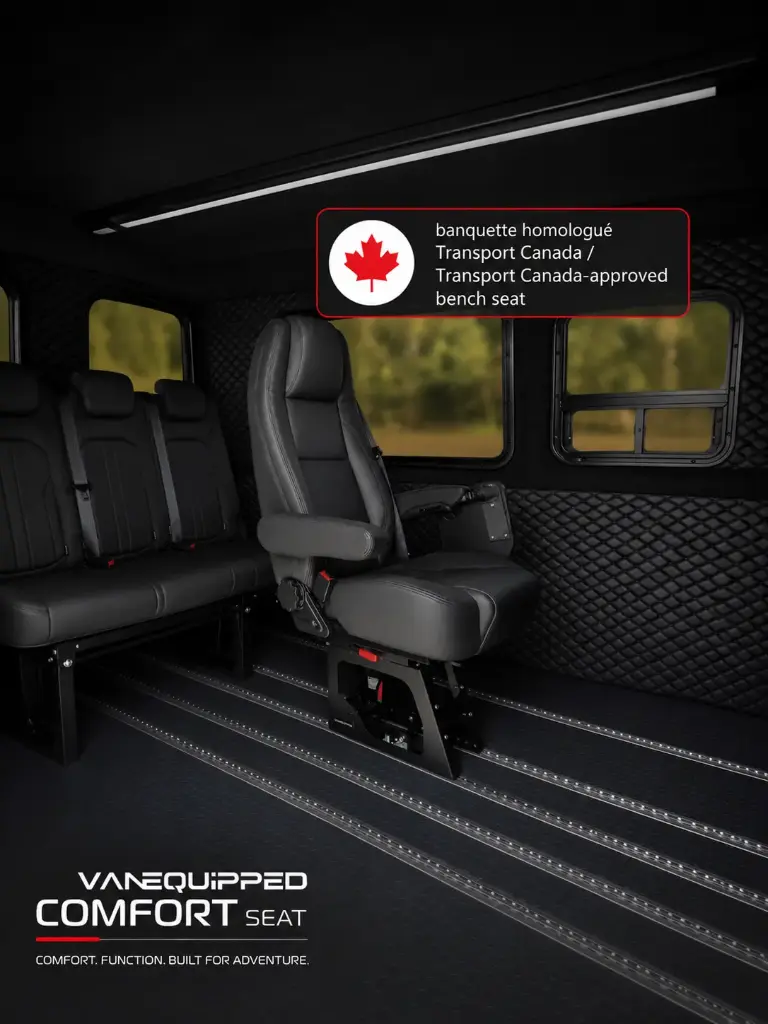 Single Seat - SafeTrack Comfort Seat - VANEQUIPPED - TRANSPORT CANADA CERTIFIED 🇨🇦