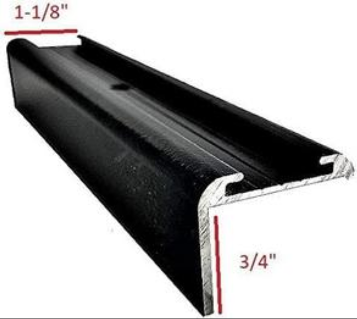 Moulure de bordure de toit à insertion en aluminium 3/4 po, longueur 93 po