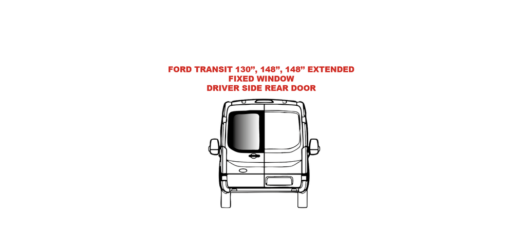 Fenêtre fixe - Porte arrière côté conducteur - FORD TRANSIT - (TL215-F)
