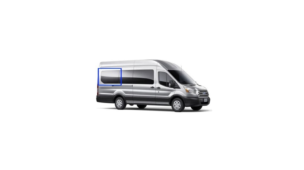 VWD Ford Transit Van Window Medium / High Roof 2015+ Passenger Side Rear Quarter 148" EXT WB - DTT18006