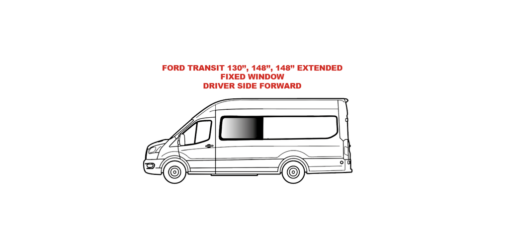 VWD Ford Transit Van Window Medium / High Roof 2015+ Driver Side Forward - DTT18001