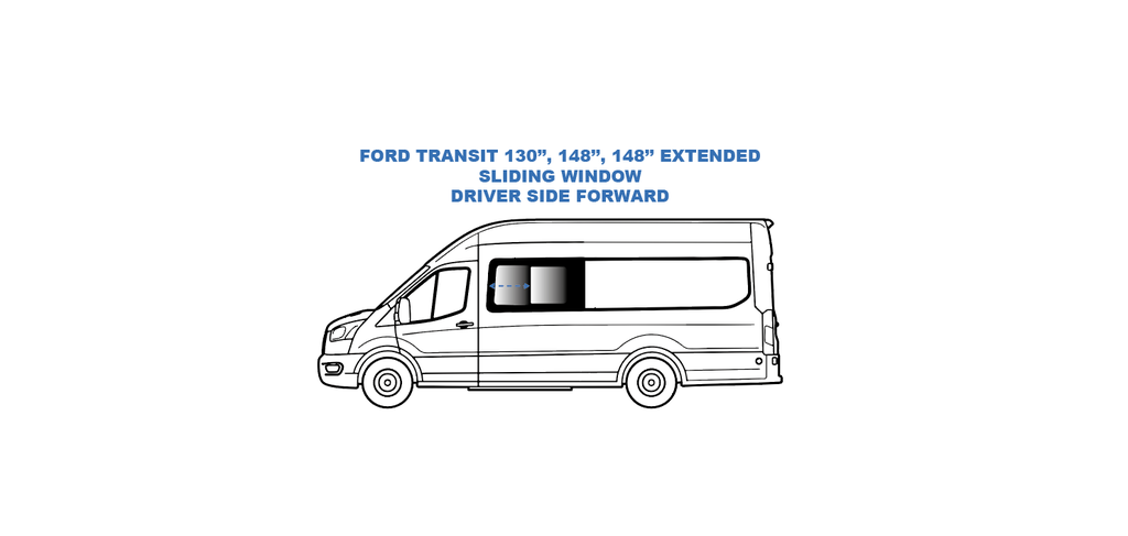 Sliding window - Driver Side Forward - FORD TRANSIT - (TL201-SE)