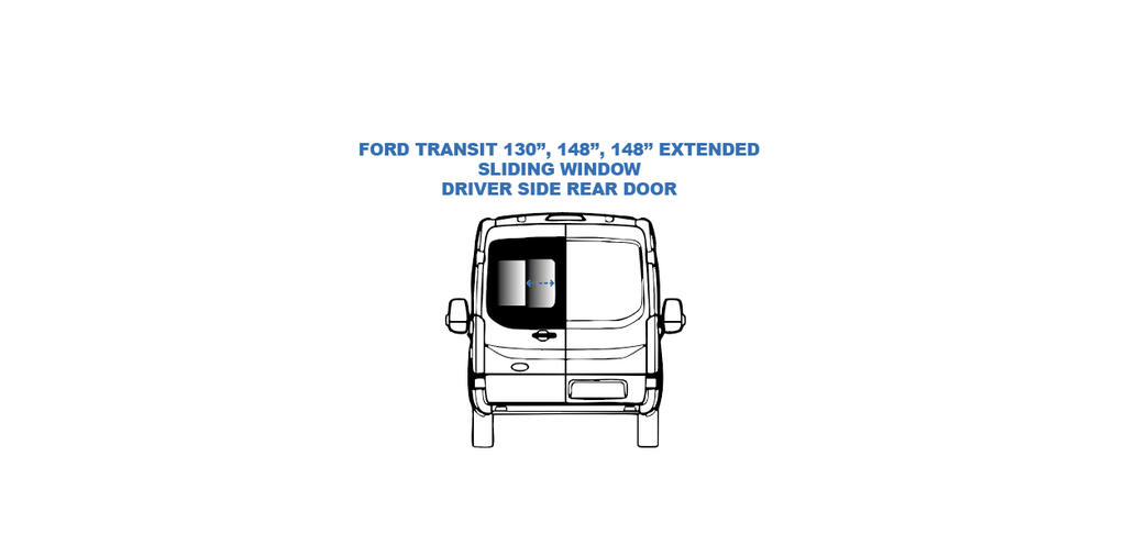 Sliding window - Driver Side Rear Cargo Door - FORD TRANSIT