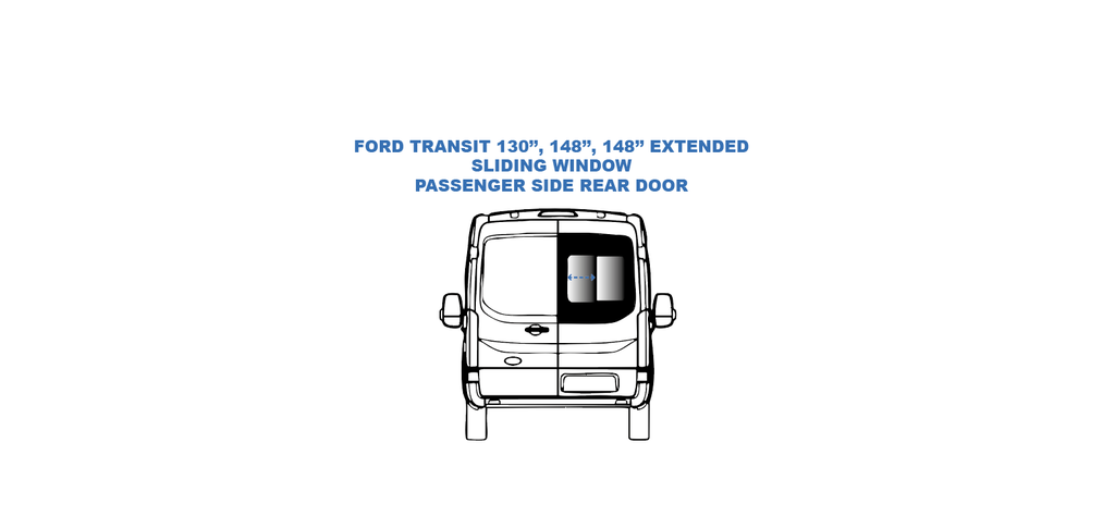 Awning window - Passenger Side Rear Cargo Door - FORD TRANSIT