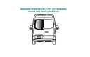 VWD Mercedes Sprinter Van Window 2007-2018 Driver Side Rear Cargo Door - DTSPCR013-T068507L 